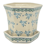 Flower Pot, Hexagonal, 5" Small in "Blue Star Bundle" by Galia | GDN08-PN