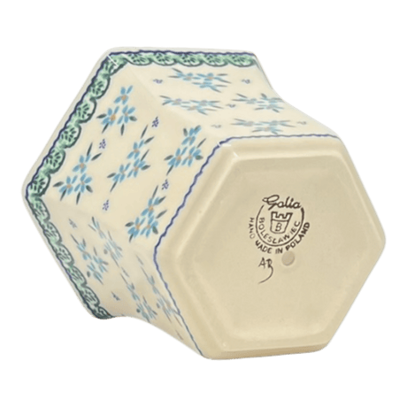 Flower Pot, Hexagonal, 5" Small in "Blue Star Bundle" by Galia | GDN08-PN