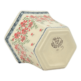 Flower Pot, Hexagonal, 5" Small in "Draping Red Florals" by Galia | GDN08-PW3