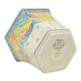 Flower Pot, Hexagonal, 5" Small in "Rainbow Wreath" by Galia | GDN08-UV3