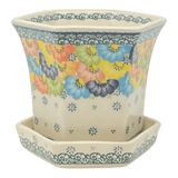Flower Pot, Hexagonal, 5" Small in "Rainbow Wreath" by Galia | GDN08-UV3