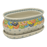 Pot, Herb, 8.5" in "Rainbow Wreath" by Galia | GDN12-UV3