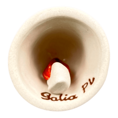 Ornament, Tiny Bell, 2" in "Draping Red Florals" by Galia | GDW09-PW3