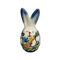 A picture of a Polish Pottery 3.75" Bunny Figurine (Daisy Garden) | GJ15-ABP4 as shown at PolishPotteryOutlet.com/products/3-75-bunny-figurine-daisy-garden-gj15-abp4