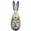 Polish Pottery 12" Bunny Figurine (Daisy Garden) | GJ16-ABP4 at PolishPotteryOutlet.com