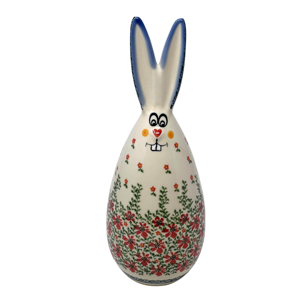 Figurine, Bunny, 12" in "Draping Red Florals" by Galia | GJ16-PW3