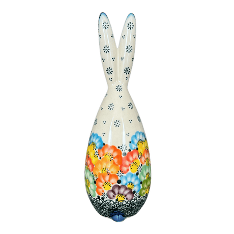 Figurine, Bunny, 8.5" in "Rainbow Wreath" by Galia | GJ17-UV3