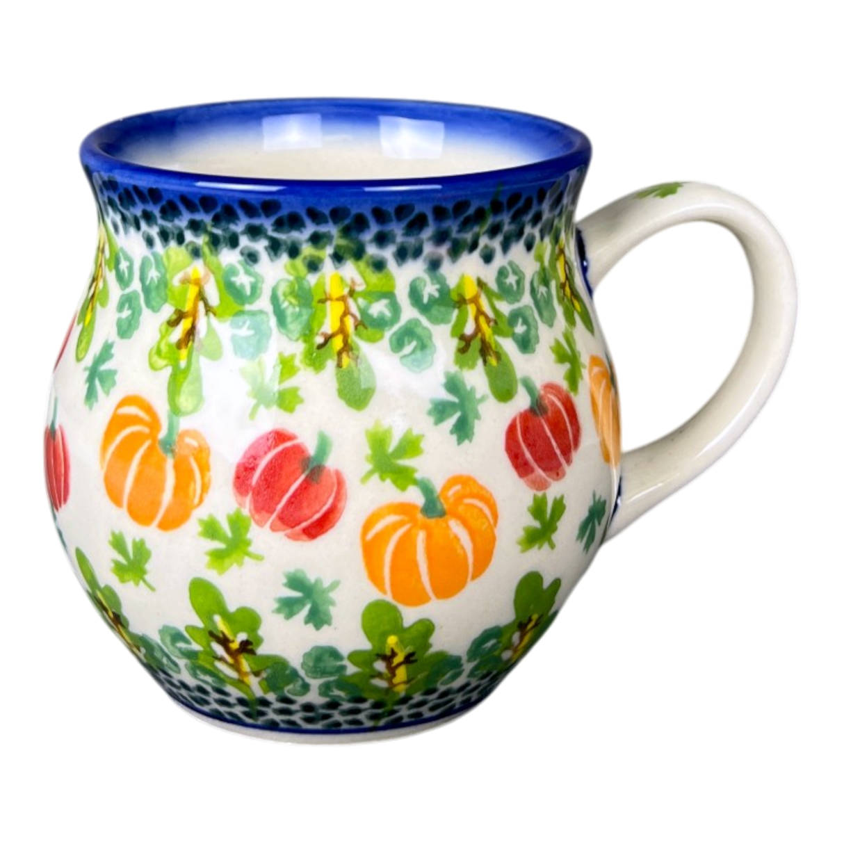 Mug, Belly Mug, 12 oz Medium in "Pumpkin Patch" by Galia | GK04B-PH2