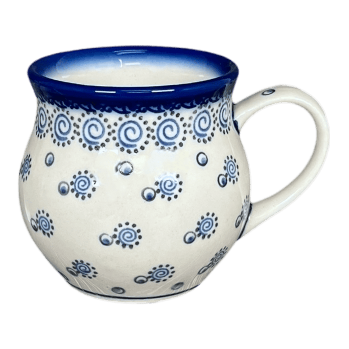 Mug, Belly Mug, 12 oz Medium in "Sea Spiral" by Galia | GK04B-PK3