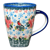 Mug, Tapered Mug, 20 oz in "Winter Cardinal" by Galia | GK06-AS2
