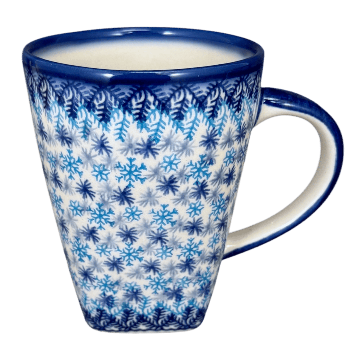 Mug, Tapered Mug, 20 oz in "Snow Flurry" by Galia | GK06-PCH