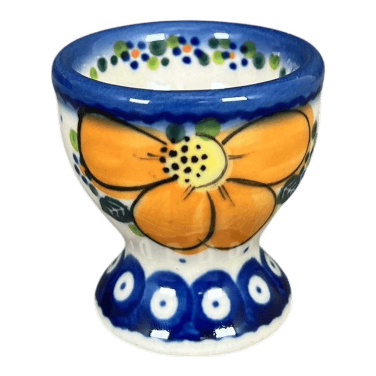 Egg Cup, 2.25" in "Orange Daisy Dot" by Galia | GKJ01-UPK1