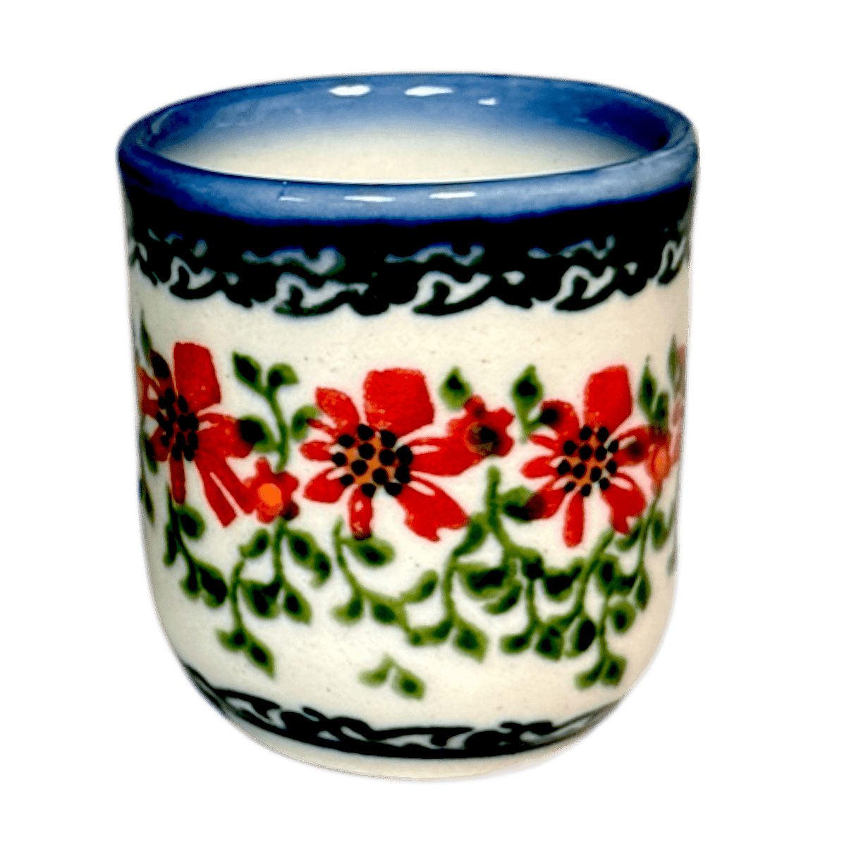 Drinking Glass, Shot, 3 oz in "Draping Red Florals" by Galia | GKJ03-PW3