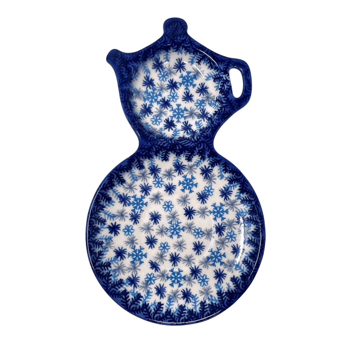 Tray, Tea Service, 8.25" x 5.5" in "Snow Flurry" by Galia | GPH07-PCH