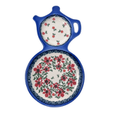 Tray, Tea Service, 8.25" x 5.5" in "Draping Red Florals" by Galia | GPH07-PW3