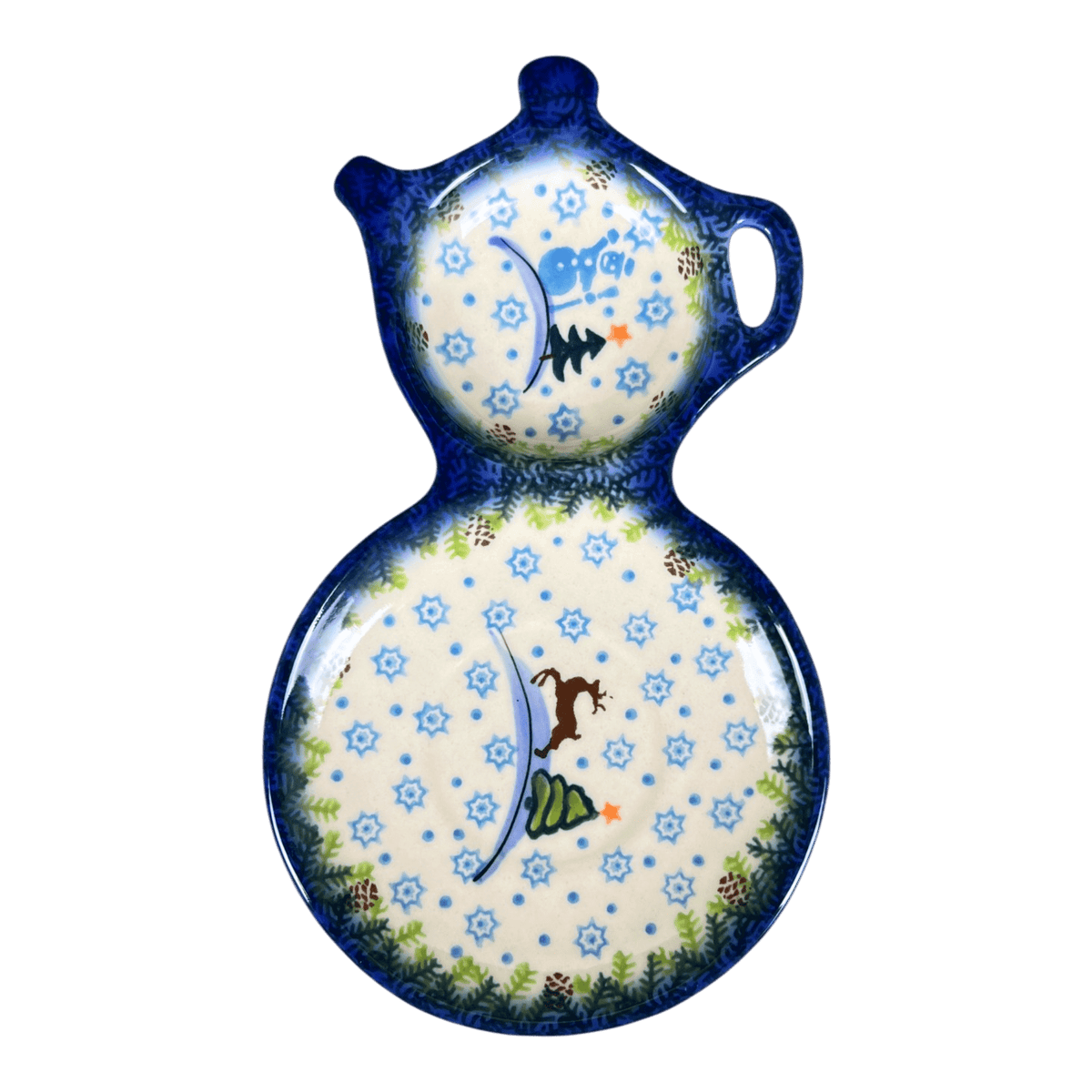 Tray, Tea Service, 8.25" x 5.5" in "Reindeer Dance" by Galia | GPH07-USB1
