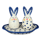 Shaker, Bunny, Set, 4.3" in "Dotted Blues" by Galia | GSP12-PG5