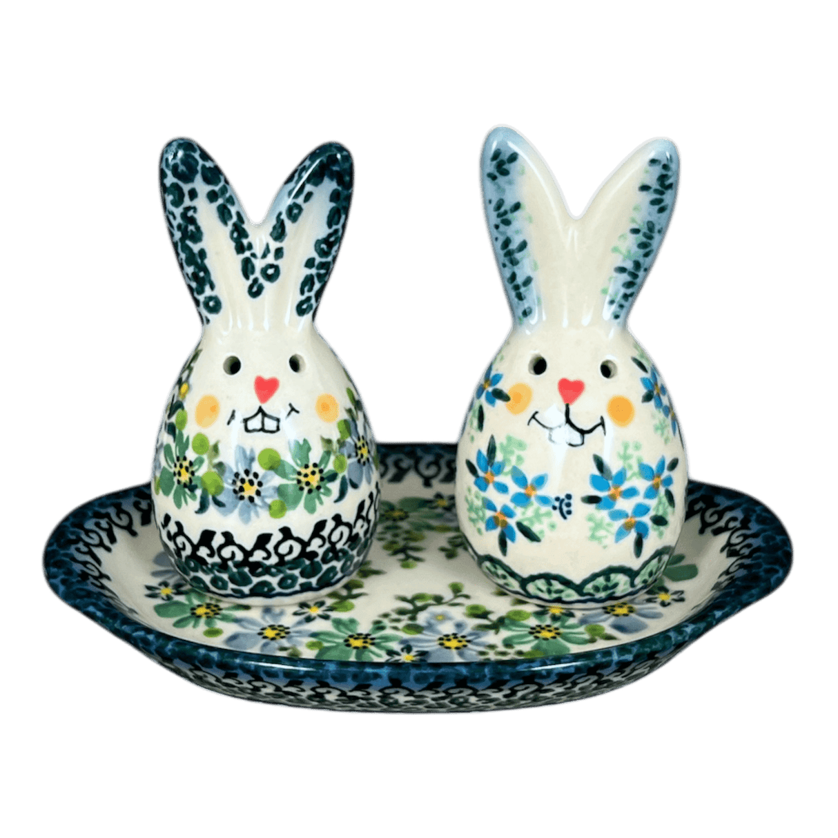 Shaker, Bunny, Set, 4.3" in "Blue & Green Dream" by Galia | GSP12-UHP2