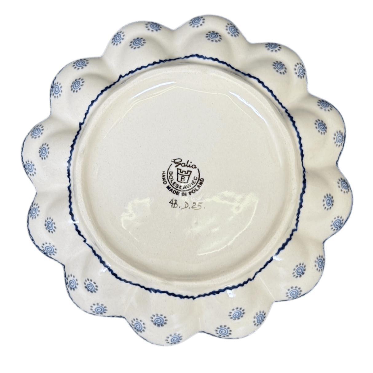 Plate, Round, Egg Plate, 9.5" in "Sea Spiral" by Galia | GT12-PK3