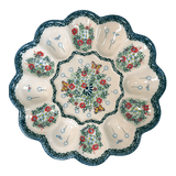 Plate, Round, Egg Plate, 9.5" in "Butterfly Spring" by Galia | GT12-UD1