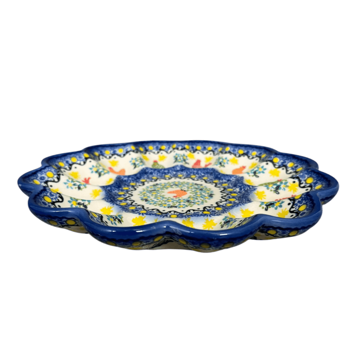 Plate, Round, Egg Plate, 9.5" in "Harvest Hens" by Galia | GT12-UK2