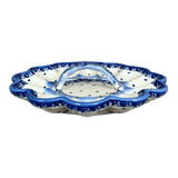 Plate, Round, Egg Plate, With Handle, 8.5" in "Blooming Hearts" by Galia | GT13-PS