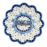 Plate, Round, Egg Plate, With Handle, 8.5" in "Blooming Hearts" by Galia | GT13-PS