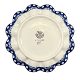 Plate, Round, Egg Plate, With Handle, 8.5" in "Green Daisy Dot" by Galia | GT13-UZK1