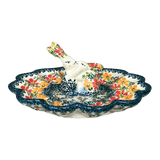 Plate, Round, Egg Plate, 8.75" Bunny in "Red & Orange Dream" by Galia | GT14-UHP