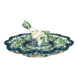 Plate, Round, Egg Plate, 8.75" Bunny in "Blue & Green Dream" by Galia | GT14-UHP2