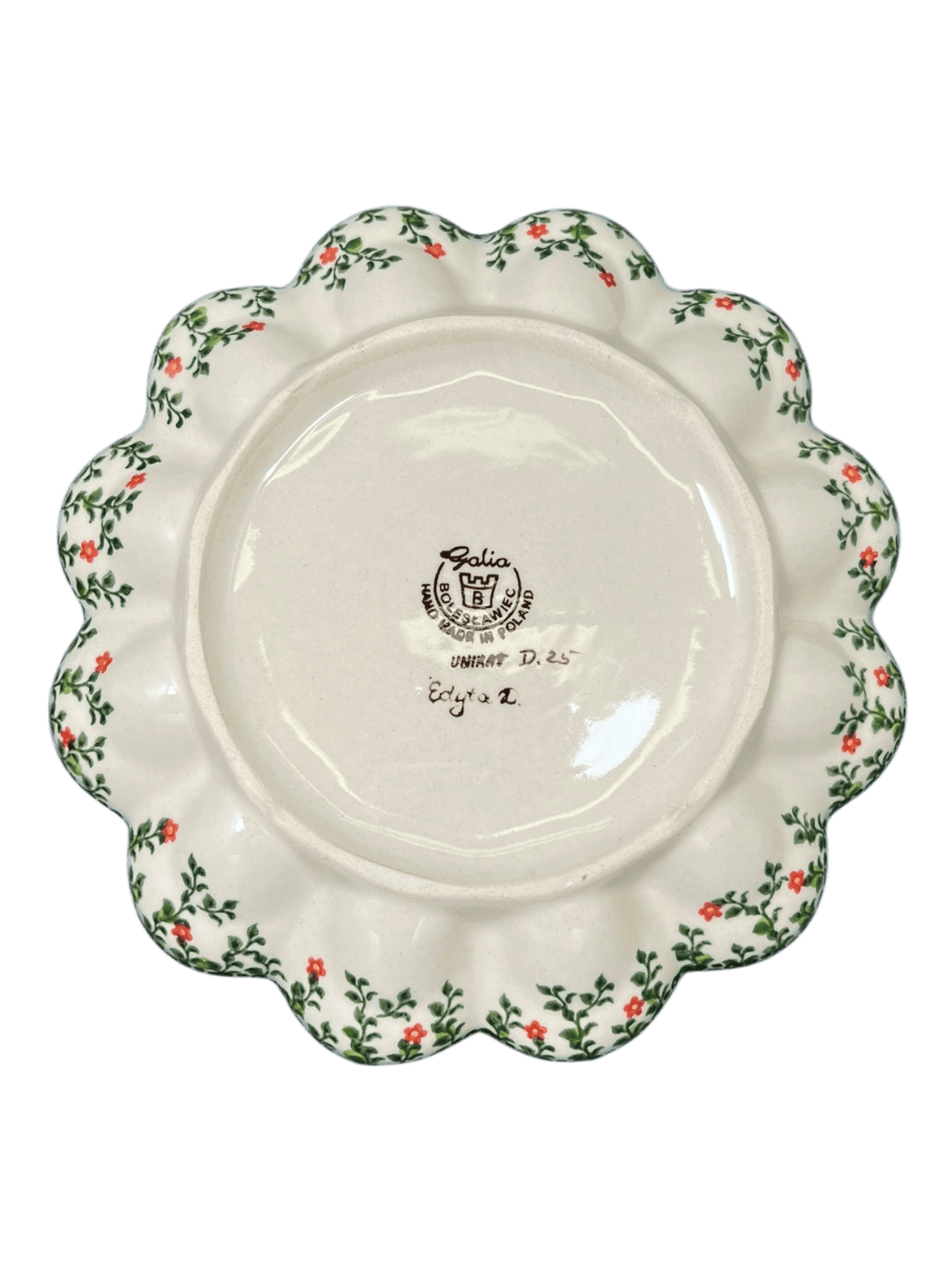 Plate, Round, Egg Plate, 8.75" Bunny in "Red & Orange Dream" by Galia | GT14-UHP