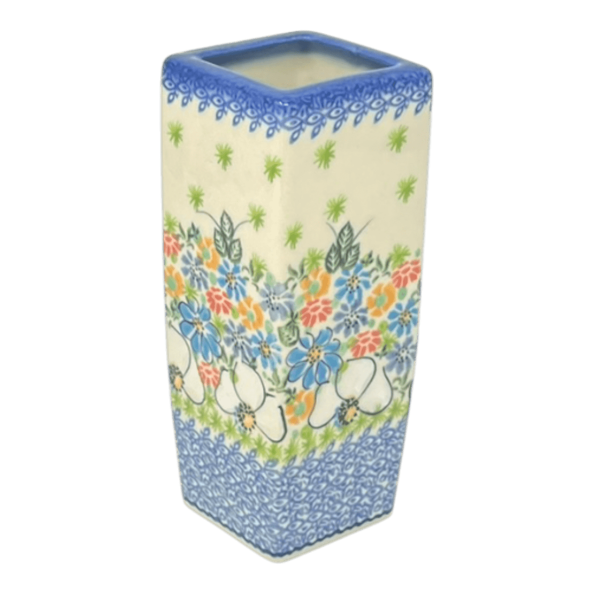 Vase, Square Vase, 6.5" in "Daisy Garden" by Galia | GW07-ABP4