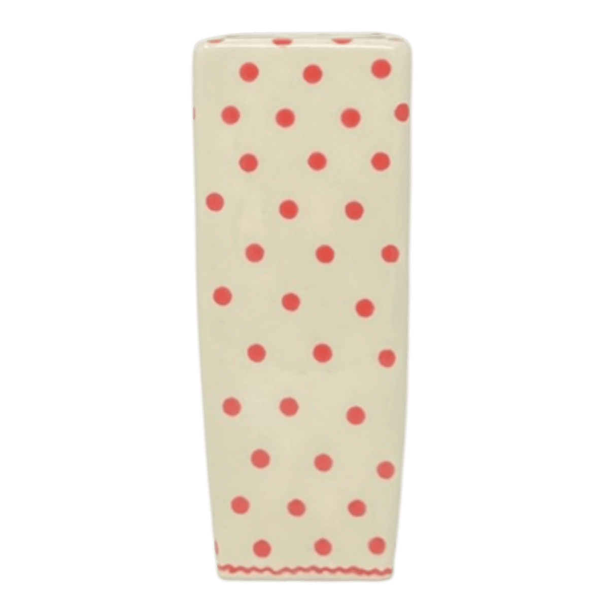 Vase, Square Vase, 6.5" in "Dotted Reds" by Galia | GW07-PG3