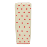 Vase, Square Vase, 6.5" in "Dotted Reds" by Galia | GW07-PG3