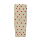 Vase, Square Vase, 6.5" in "Dotted Reds" by Galia | GW07-PG3