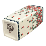 Vase, Square Vase, 6.5" in "Draping Red Florals" by Galia | GW07-PW3