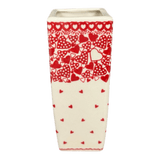 Vase, Square Vase, 6.5" in "Quilt of Hearts" by Galia | GW07-US1