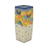 Vase, Square Vase, 6.5" in "Rainbow Wreath" by Galia | GW07-UV3