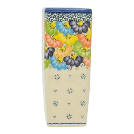 Vase, Square Vase, 6.5" in "Rainbow Wreath" by Galia | GW07-UV3