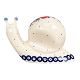 Figurine, Snail, 2.75" in "Red Daisy Dot" by Galia | GZW01-UCK