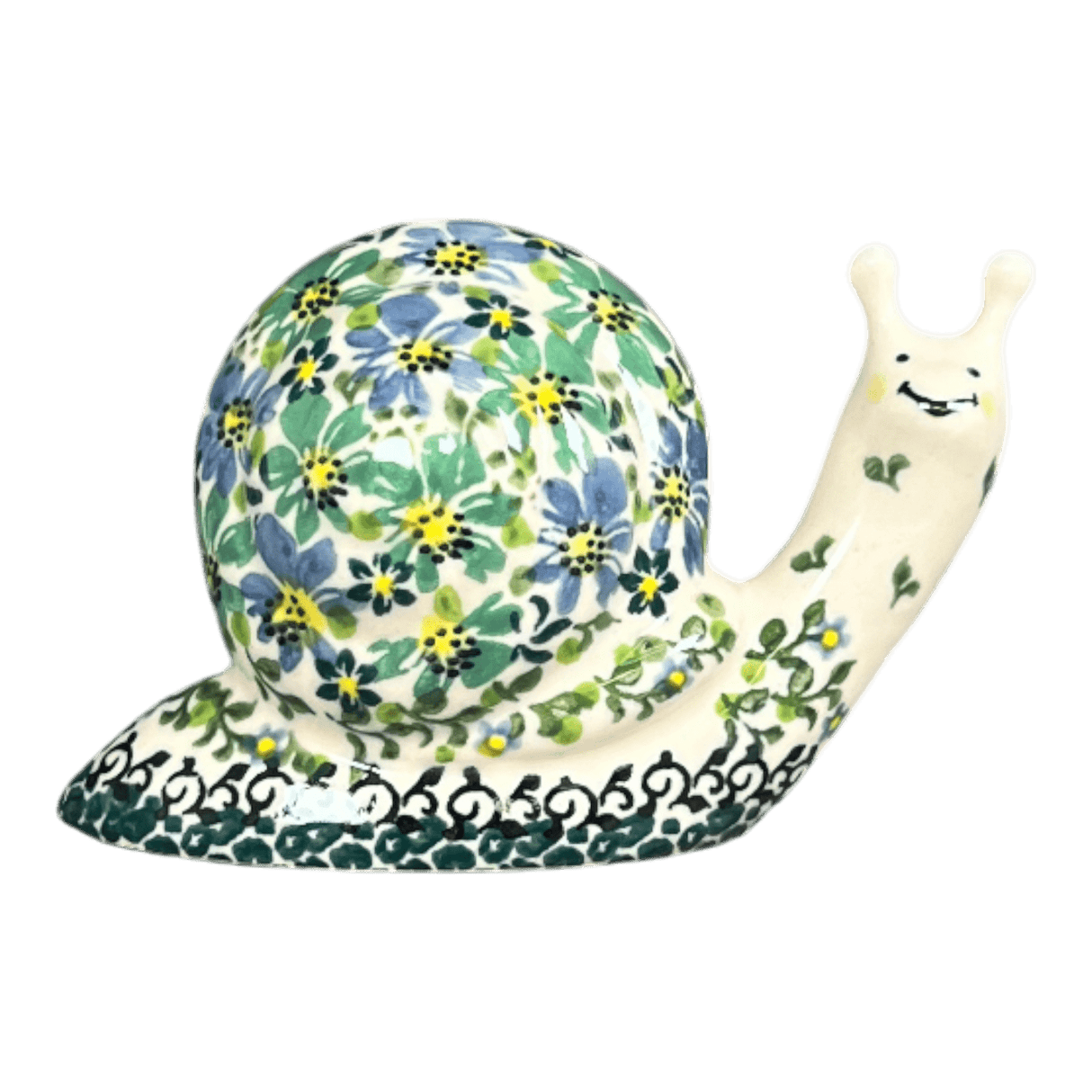 Figurine, Snail, 2.75" in "Blue & Green Dream" by Galia | GZW01-UHP2