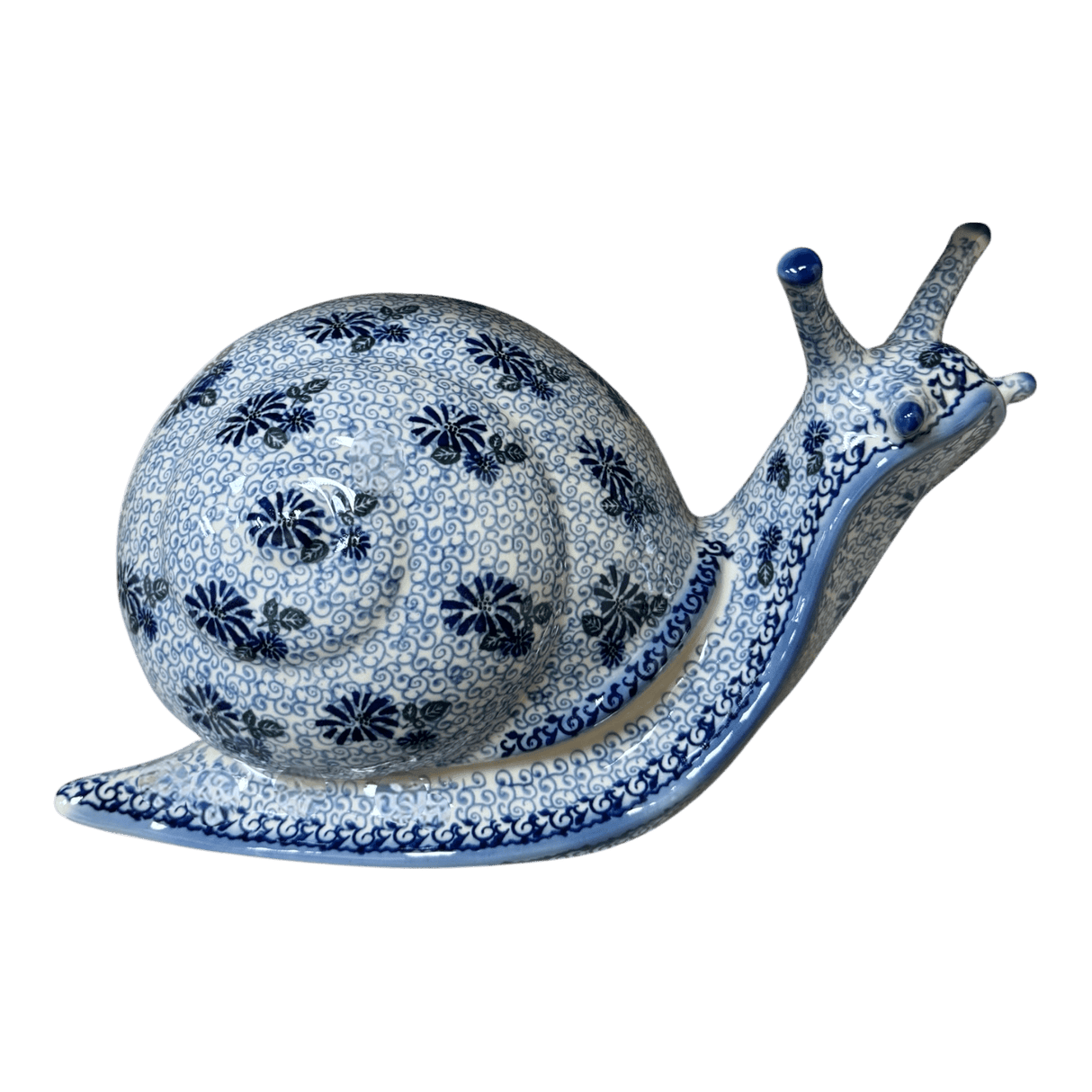 Figurine, Snail, Giant, 14.5" in "Dreamy Blue" by Galia | GZW02-PT