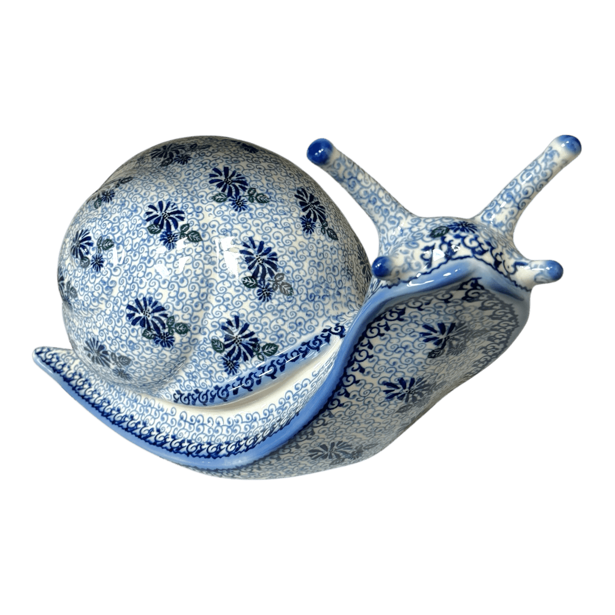 Figurine, Snail, Giant, 14.5" in "Dreamy Blue" by Galia | GZW02-PT