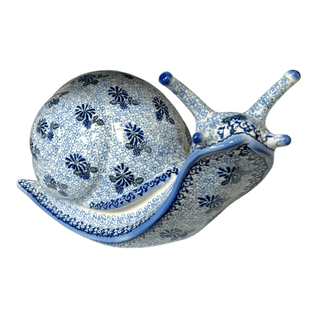 Figurine, Snail, Giant, 14.5" in "Dreamy Blue" by Galia | GZW02-PT