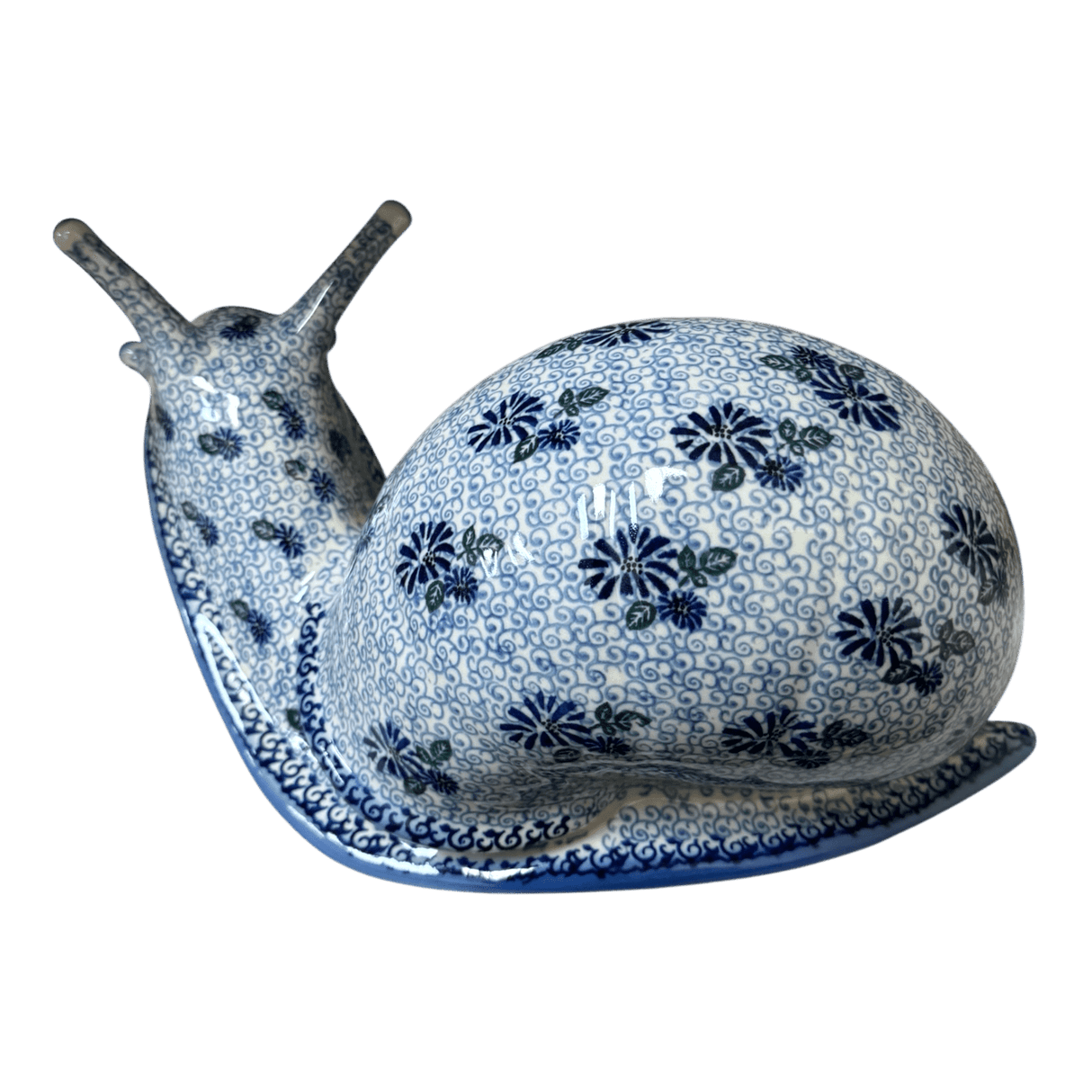 Figurine, Snail, Giant, 14.5" in "Dreamy Blue" by Galia | GZW02-PT