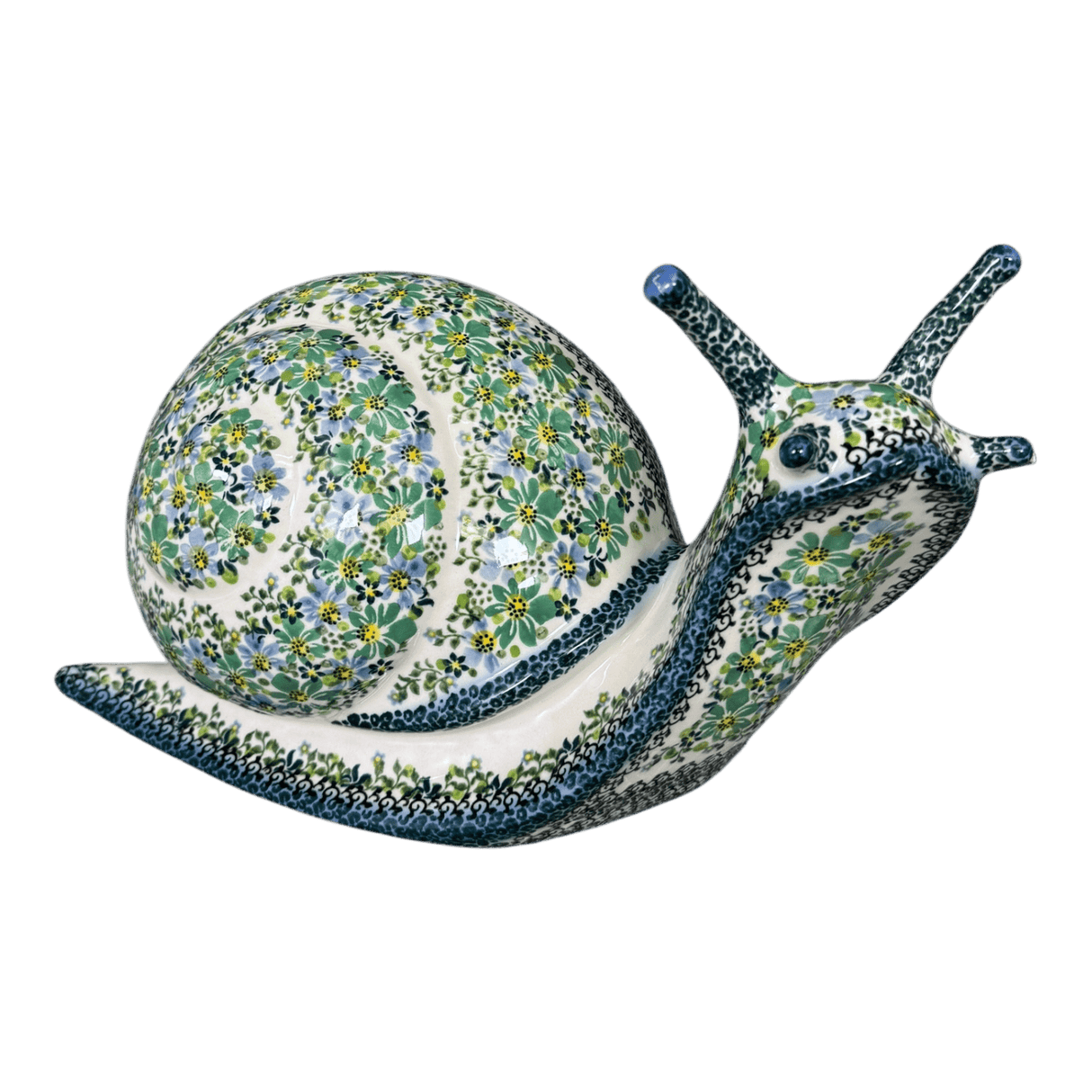 Figurine, Snail, Giant, 14.5" in "Blue & Green Dream" by Galia | GZW02-UHP2