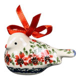Ornament, Bird, 2" in "Draping Red Florals" by Galia | GZW28-PW3