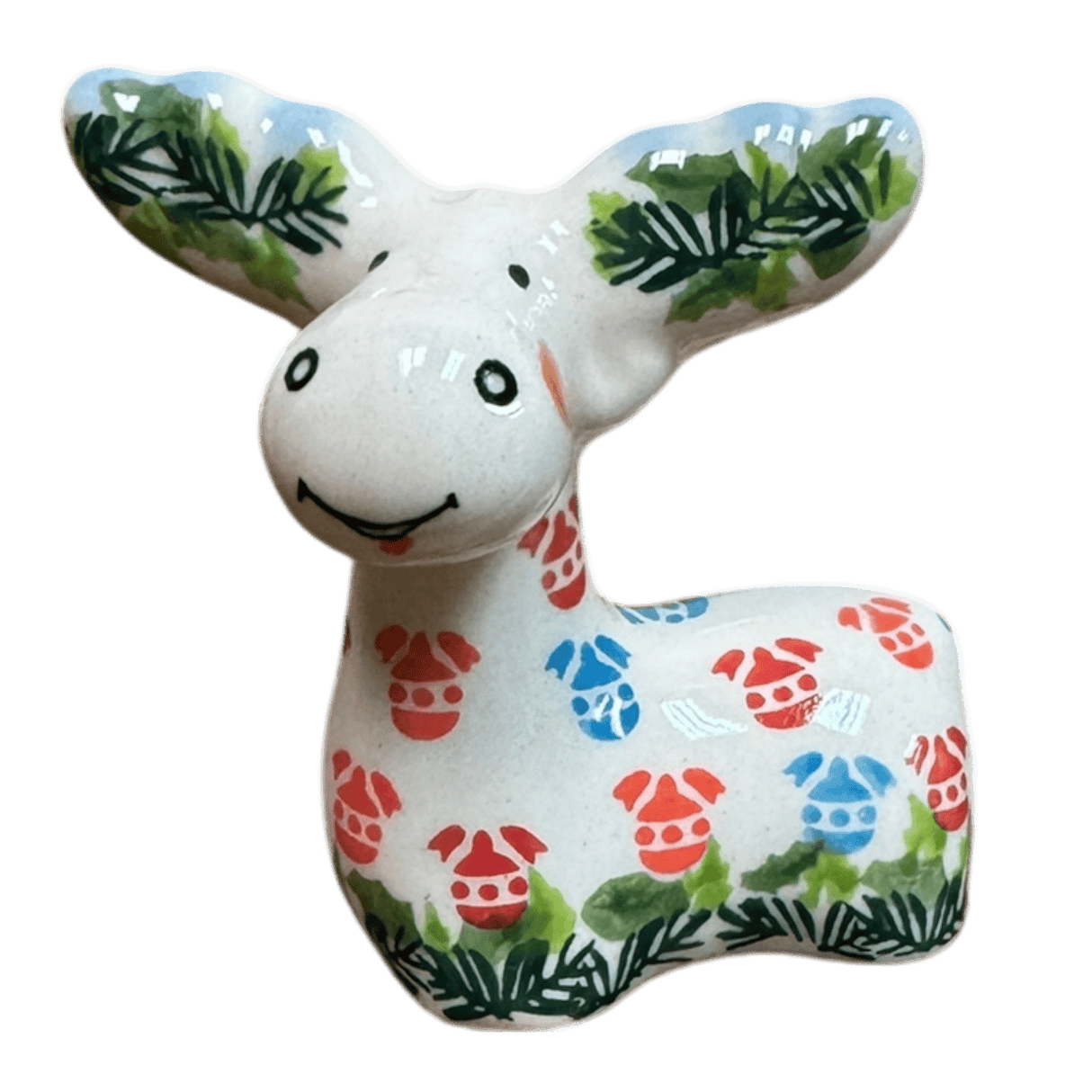 Figurine, Reindeer, 3.25" in "Colorful Baubles" by Galia | GZW32-PB2