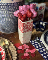 Vase, Square Vase, 6.5" in "Currant Berries" by Galia | GW07-PJ