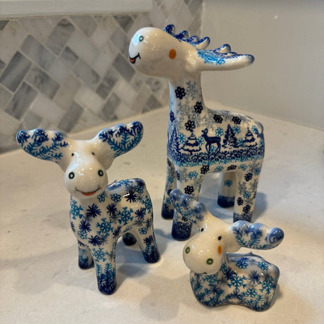 Figurine, Reindeer, 5" in "Snowy Night" by Galia | GZW30-PCH2